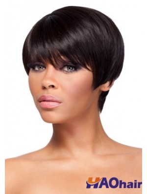 Boycuts coupés Auburn droites magnifiques perruques afro-américaines