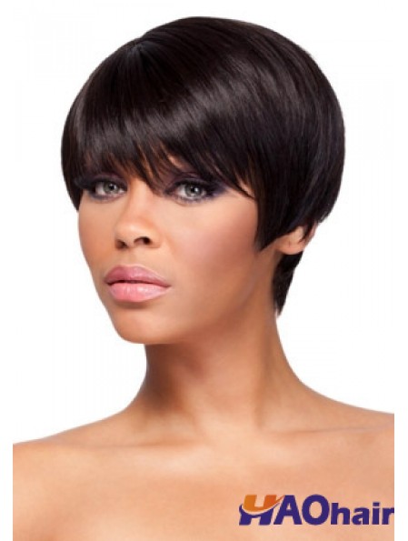 Boycuts coupés Auburn droites magnifiques perruques afro-américaines
