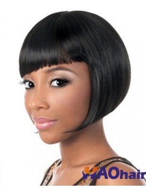 Perruques afro-américaines courtes noires Yaki Bobs
