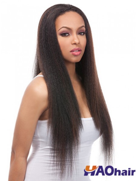 Perruques avant en dentelle noire de 24 pouces pour les femmes noires