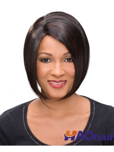 Perruques afro-américaines de longueur de menton Auburn Straight Bobs de haute qualité