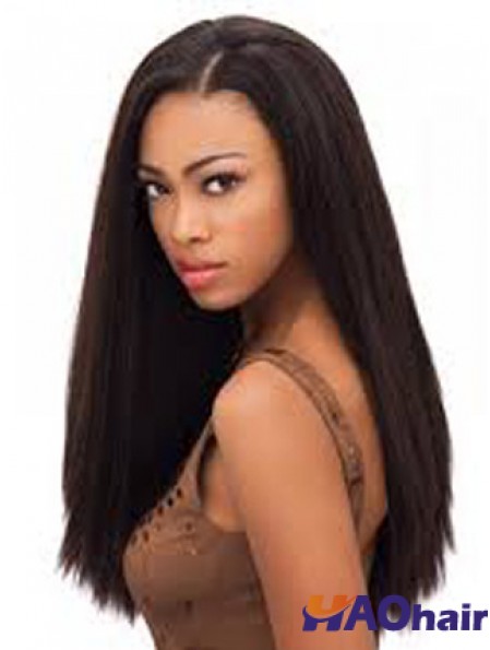 22 pouces perruques avant de lacet noir pour les femmes noires