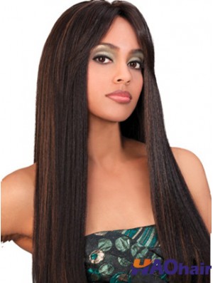 22 pouces perruques avant de lacet brun pour les femmes noires