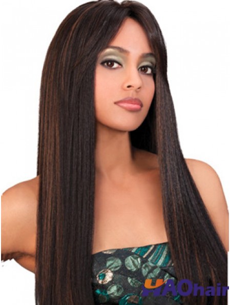 22 pouces perruques avant de lacet brun pour les femmes noires