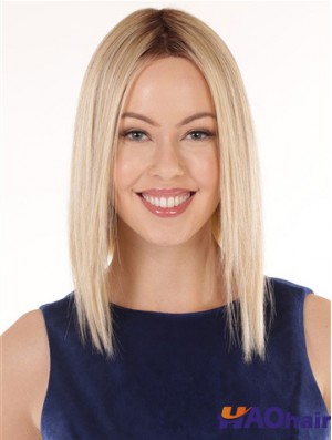 12 pouces d'épaule Longueur Coiffures Blonde Wavy Bob Perruques