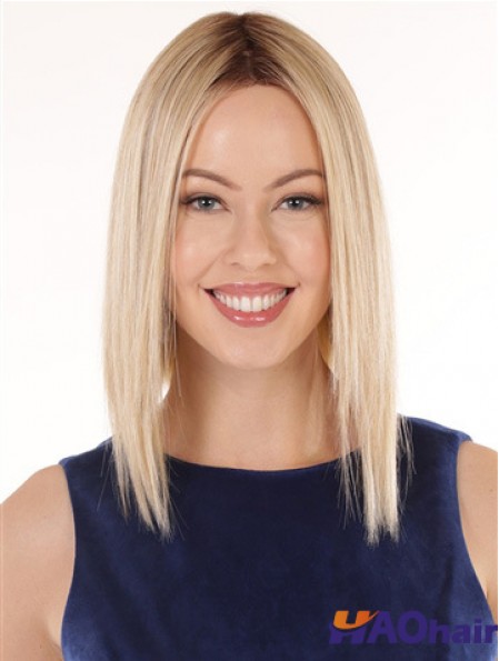 12 pouces d'épaule Longueur Coiffures Blonde Wavy Bob Perruques