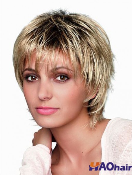 Perruques de Bob droites blondes courtes de 8 pouces
