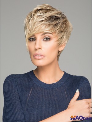 Perruques synthétiques de bonne qualité Monofilament Style droit Couleur blonde