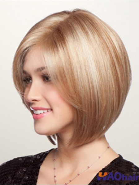 Perruques courtes en dentelle synthétique Bobs coupe la couleur blonde
