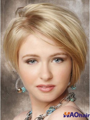 Perruques synthétiques avant de lacet pas cher longueur de menton Bobs coupe couleur blonde