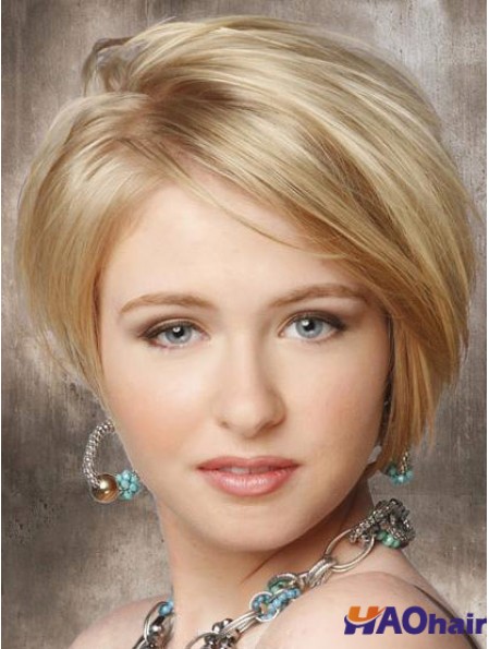 Perruques synthétiques avant de lacet pas cher longueur de menton Bobs coupe couleur blonde