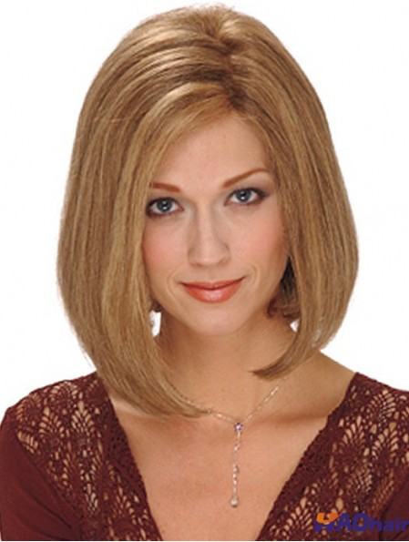 Bob synthétique perruques longueur de menton bobs coupe monofilament couleur blonde