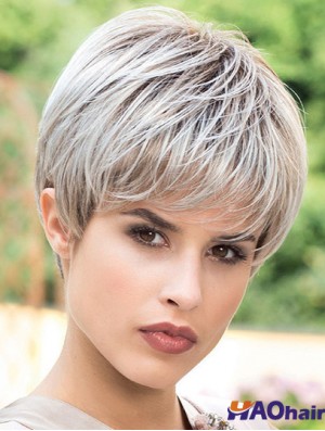 Mode 6 pouces droite Boycuts perruques courtes
