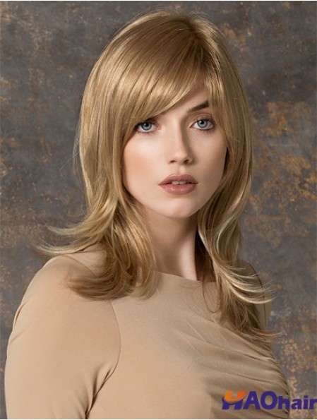 Brun Longueur d'épaule Layered 16 pouces Perruques moyennes tendance