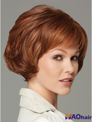 Wavy Auburn nouvelles perruques classiques courtes