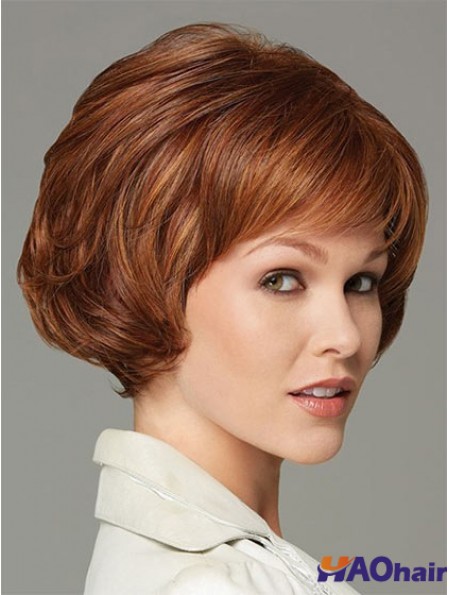 Wavy Auburn nouvelles perruques classiques courtes