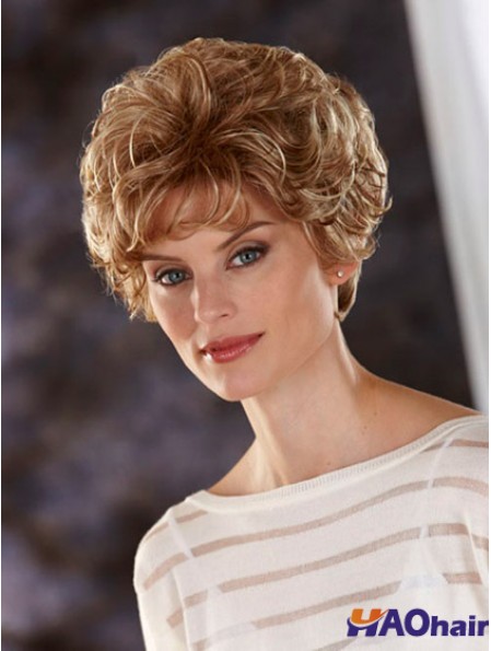 Wavy Blonde perruques classiques pas chères