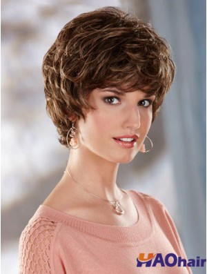 Perruques classiques courtes en ligne Wavy Brown