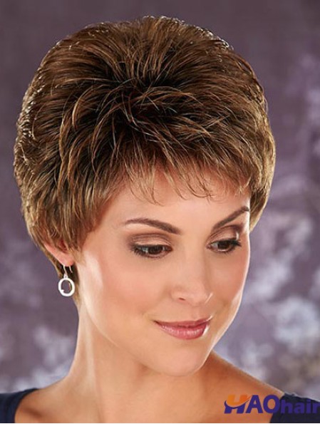 Meilleur Blonde Crop Boycuts Wavy Glueless Lace Front Wigs