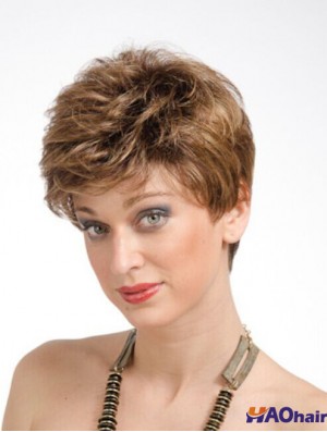 Online 6  inchStraight Auburn Boycuts Perruques Courtes