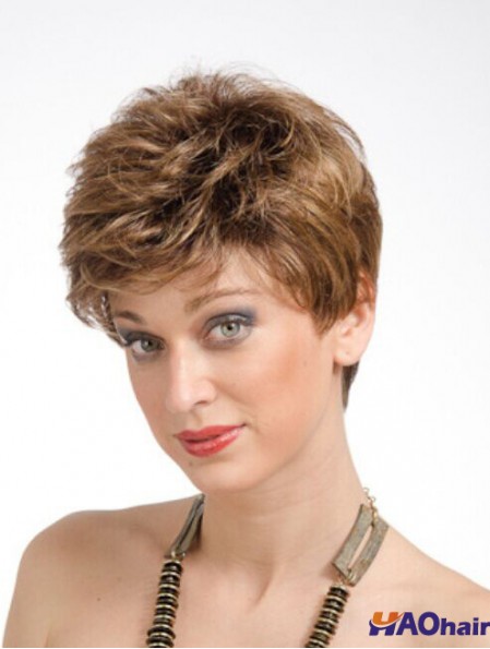Online 6  inchStraight Auburn Boycuts Perruques Courtes