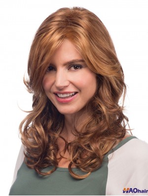 Wavy With Bangs Lace Front New 20 pouces Blonde longues perruques