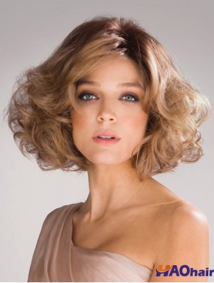 Wavy Layered 10  inchPerruques synthétiques blondes exquises