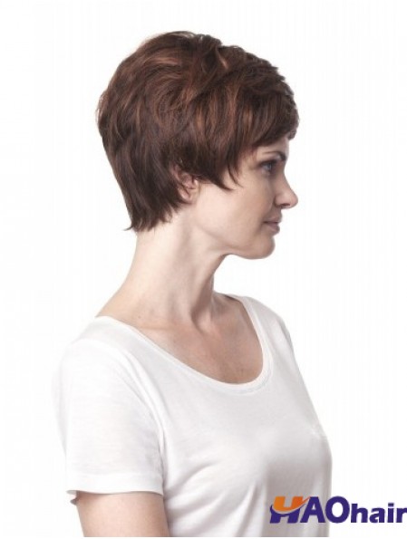Wavy Layered 8  inchAuburn Perruques synthétiques incroyables