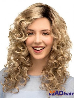 Curly Ideal 16  inchBlonde Classique Longue Perruques