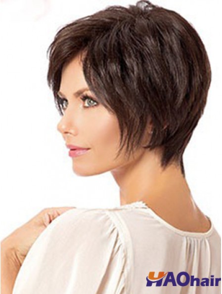 Boycuts droits 6  inchconçu court perruques