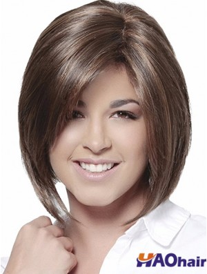 Bobs Brown Straight Chin Length 10  inchPerruques moyennes de haute qualité
