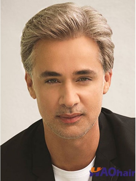 Classic 6  inchStraight Synthetic Blonde Wig Short Men