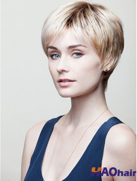 Boycuts droits 8  inchperruques courtes sans tracas