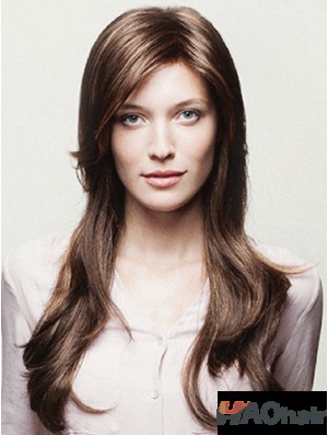 Wavy Sassy 18  inchBrown Layered Long Wigs