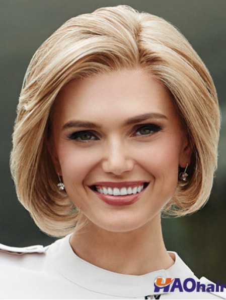 Bobs Wavy Monofilament Blonde 10 pouces Perruques synthétiques à vendre