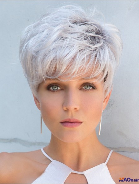 perruque blanche courte pour les femmes