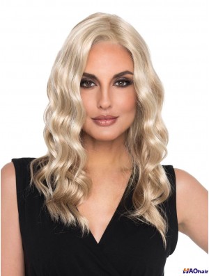 Perruque blonde bouclée sans frange de 16 pouces