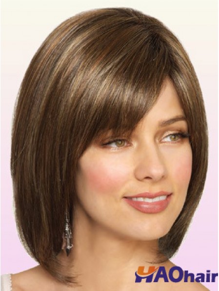 Perruques Bob Style Chin Longueur Lace Front Bobs Cut Brown Color