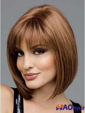 Longueur de menton synthétique Bob 12 pouces avec dessus en monofilament