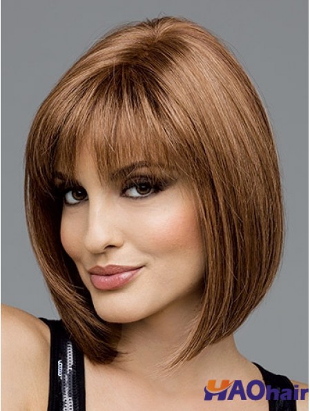 Longueur de menton synthétique Bob 12 pouces avec dessus en monofilament