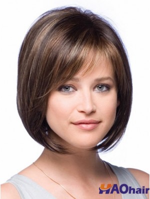 Bobs Chin Longueur Brown Straight New Petite Perruques