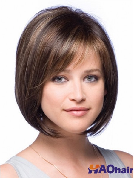 Bobs Chin Longueur Brown Straight New Petite Perruques