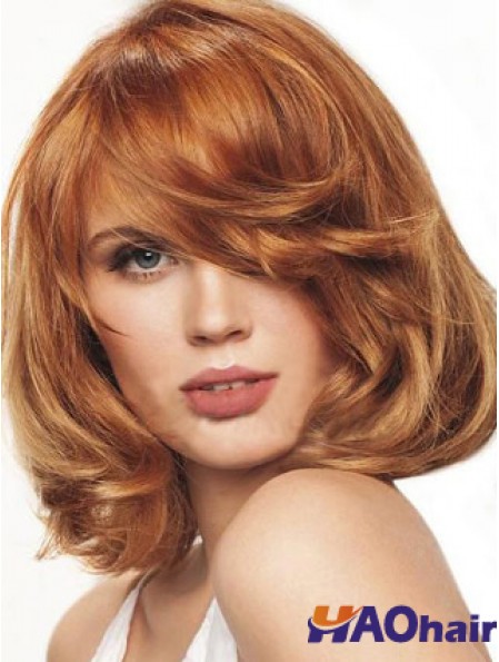 Longueur de menton monofilament ondulé Auburn Best Bob perruques