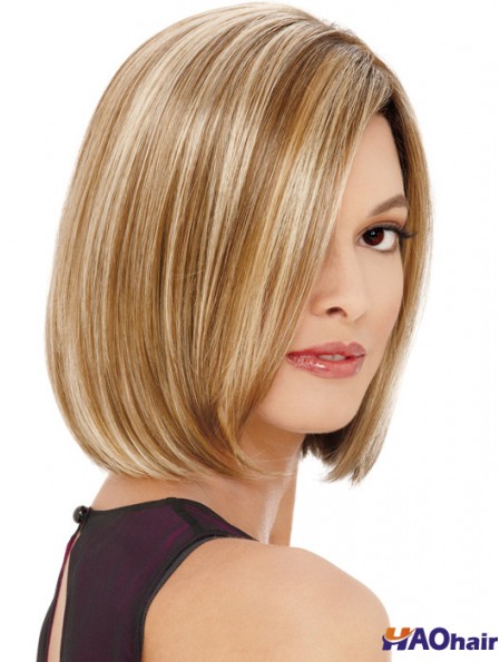 Lace Front Chin Longueur Droite Blonde Abordable Bob Perruques