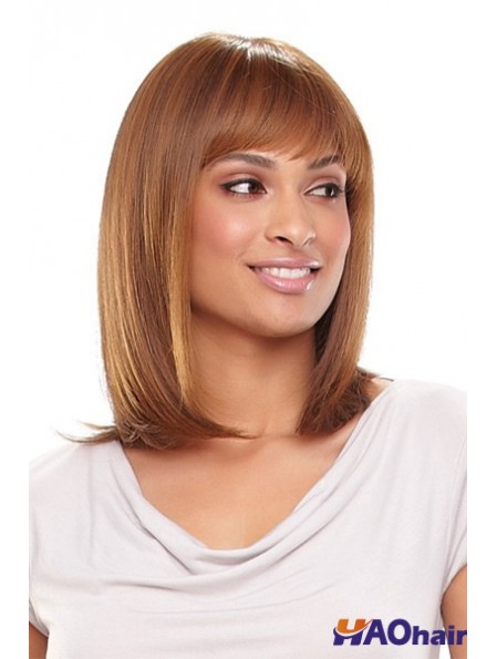 Blonde populaire 13 pouces avec perruques monofilament Bangs