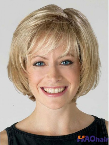 Perruques de Bob fabuleuses blondes courtes droites avant de lacet