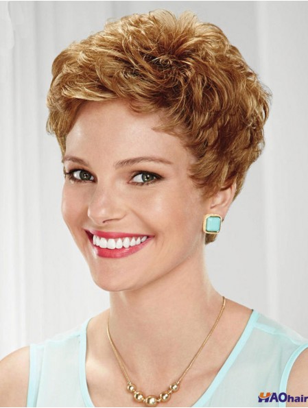 Boycuts ondulés recadrés Sassy Blonde Lace Front Wigs