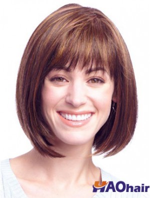 Lace Front Chin Longueur Droite Auburn Amazing Bob Perruques