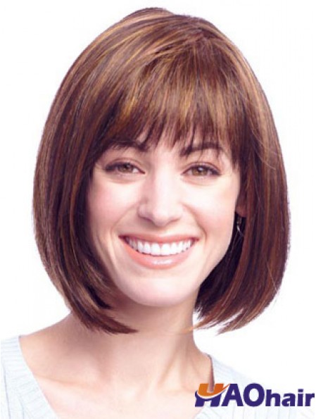 Lace Front Chin Longueur Droite Auburn Amazing Bob Perruques