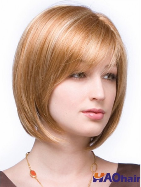 Perruque Bob Auburn Ideal Lace Longueur Longueur Menton Droite